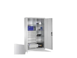 werkplaatskast,HxBxD 1950x1200x500mm,romp RAL7035,front RAL7035