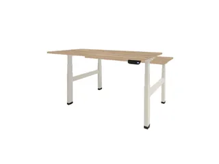 Dextro Plus Duo Zit-sta Bureau Elektrisch 200x80 honey castello wit - 1
