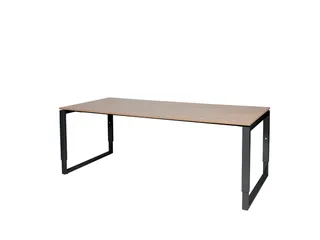 Domino Plus Bureau Hoogte Verstelbaar 2000x900mm Hav/Kers 25mm Zwart - 1