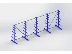 Draagarmstelling Dubbelzijdig 2000x5400x1090mm 7versch. Lange Armen