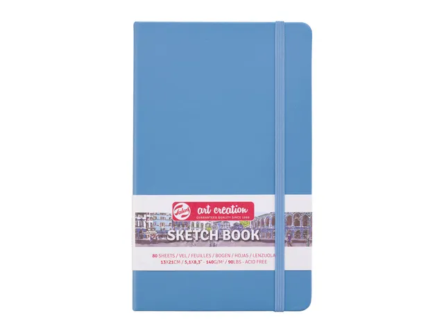Schetsboek Talens Art Creation 80 witte vellen 140gr 130x210mm blauw