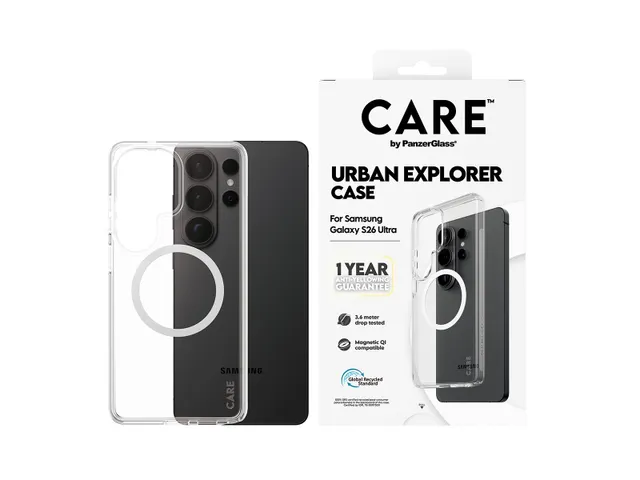 PanzerGlass CARE by Urban Explorer Case Transparent w. White Qi