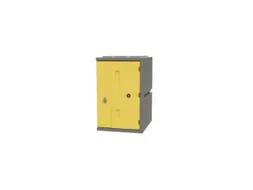 Kunststof locker,HxBxD 610x385x470mm,1vakken,draaigrendel,romp grijs