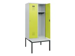 locker met bank,HxBxD 1950x800x815mm,2vak,vak B 400mm,cilinderslot