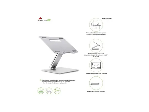 MHELEVATOP ergonomische laptopstandaard 360° draaibaar en verstelbaar