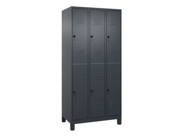 dubbeldekse locker,HxBxD 1950x900x500mm,3x2vak.,vak B 300mm