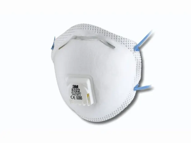 Masque antipoussière FFP2 8322 Blanc avec valve d'expiration