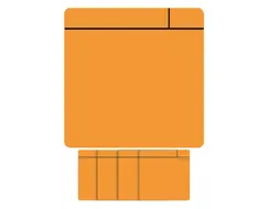 Magneet scrum 75x75mm oranje 5 stuks