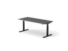 Elektrisch ihv bureau,HxBxD 650-1310x1800x800mm,blad donkergrijs