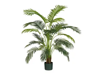 Kunstplant Mica Areca palm in pot groen 120x140cm - 8