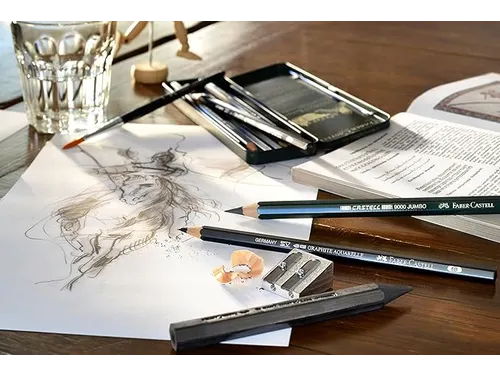 Potlood Faber Castell Pitt Monochrome Artist Set Houten Koffer