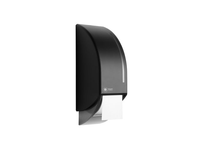 Toiletpapierdispenser BlackSatino ST10 systeemrol zwart 331950 | ToiletHygieneShop.nl