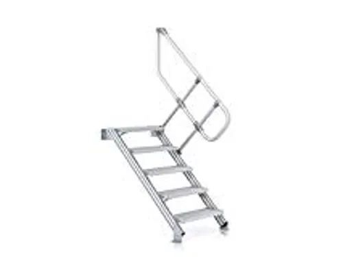 Bordestrap Bordes H 1 25m 5treden Trede B 800mm 60° Helling Aluminium