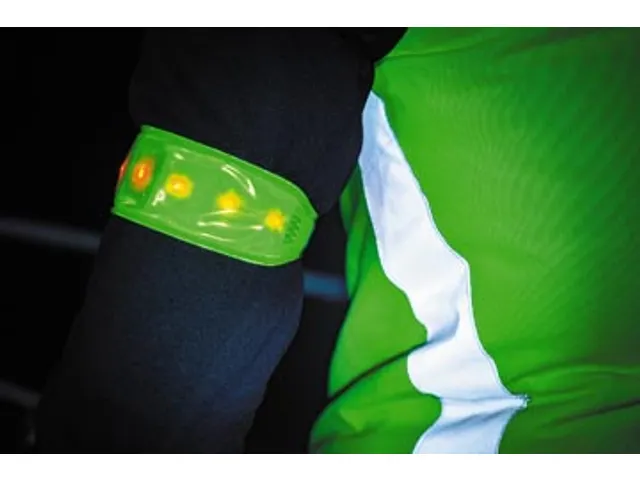 Lichtband Geel 5 Rode Leds Velcro Batterij