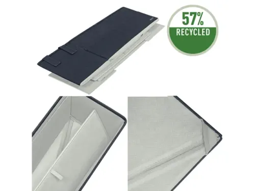 Leitz Hot Desking Stoffen opbergtas Fluweel Grijs 46,5x21x20cm