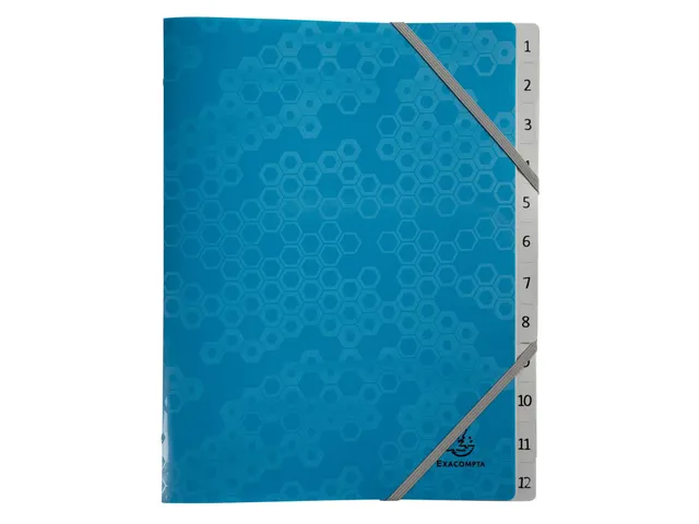 Trieur polypropylène recyclé 12 compartiments Maïa - Couleurs assor