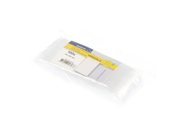 Sachet avec fermeture "Grip" 40x60mm 100 pièces sans espace pour écr
