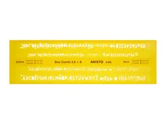 Lettersjabloon Aristo duo-combi 3,5/5 mm recht