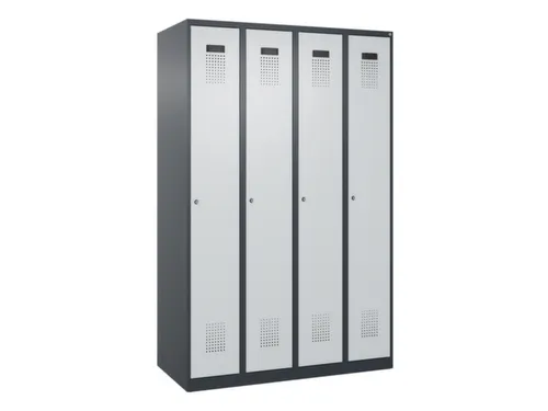 locker voor scheiding van kleding,HxBxD 1850x1200x500mm,4vak
