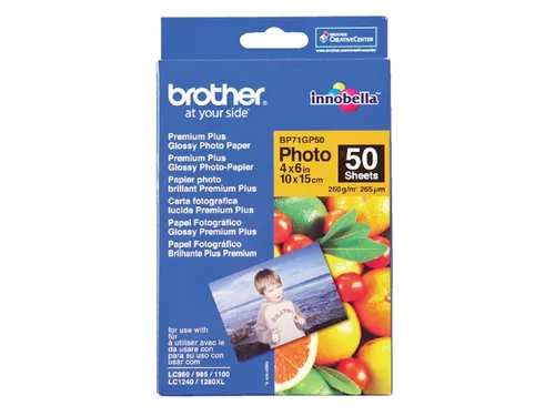 Fotopapier Brother Bp-71 10x15cm 260 Gram Glans 50 Vel