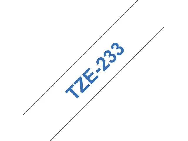 Labeltape Brother P-touch TZe-233 standaard 12mm blauw op wit