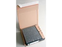 Ordner-verzend-box met zelfklevende sluiting, bruin