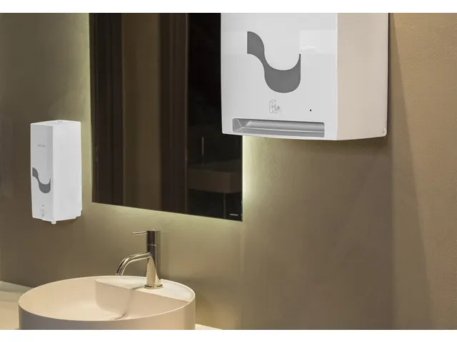 Handdoekautomaat Celtex Megamini E-Control wit automatisch