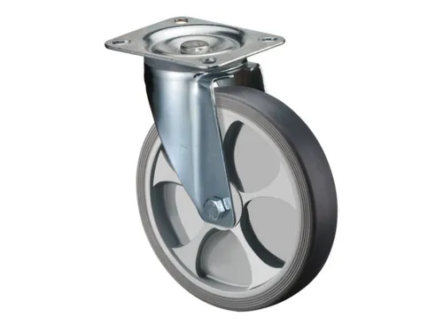 zwenkwiel,draagverm. 120kg,TPE-banden,Ø 125mm,wiellager,velg kunststo