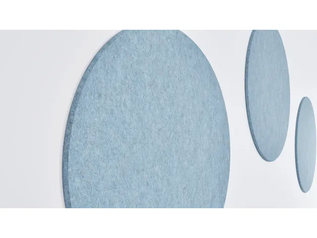 Akoestisch PET-vilt rond plafondpaneel Ø120cm Blauw