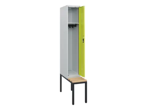 locker met bank,HxBxD 1950x300x815mm,1vak,vak B 300mm,cilinderslot