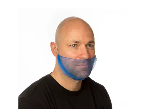 Micro mesh baardnet blauw zeer zacht 1 hoofdelastiek 300 stuks