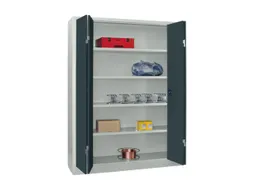 Ruime Vouwdeurkast 1950x1500x400mm 4legborden Ral7035 Front Ral7016