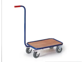 rolplateau met duwstang,draagverm. 200kg,laadvl. LxB 600x500mm - 1