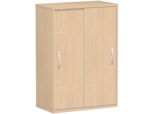 kantoor-schuifdeurkast HxBxD 1182x800x425mm hout beuken 2 OH