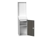 lessenaarkast met achterwand 2000x525x550mm 1 legbord RAL7035+RAL7016