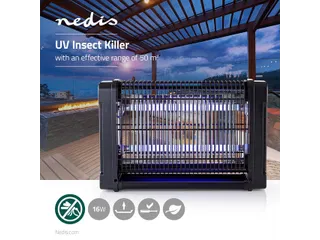 Insectenlamp Nedis electrisch 2x8watt 50M2 zwart - 6