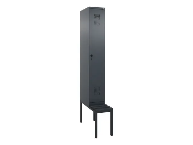 locker met bank,voor scheiding van kleding,HxBxD 2120x300x815mm,1vak