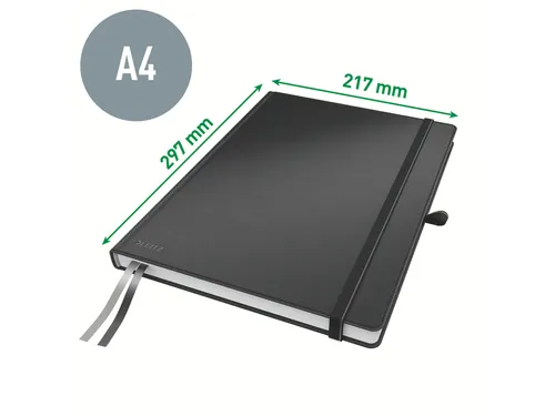 Notitieboek Leitz Complete hardcover A4 lijn zwart