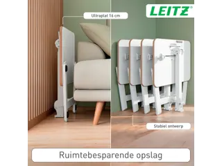 Zit-Sta bureau Leitz ergo compact inklapbaar 460x740x650mm wit - 16