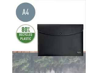 Enveloptas Leitz Recycle A4 met drukknopen PP zwart - 5