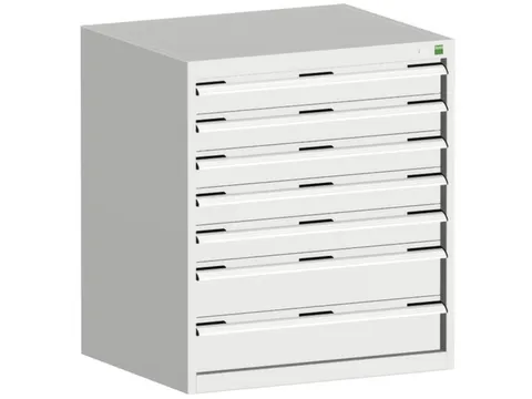 ladekast HxBxD 900x800x650mm 7laden romp RAL7035 front RAL7035