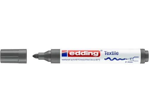 Textielmarker edding 4500 rond 2-3mm grijs