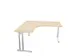 bureau in vrije vorm,HxBxD 740x1600x1600mm,vrije vorm,NE-esdoorn