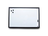 Whiteboard Zwarte omlijsting 40x60cm Met Marker en 3 Magneten