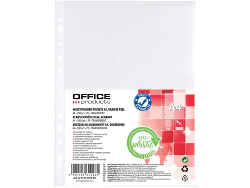 Office Products showtas A4 30 micron 11-gaats gekorreld 100 stuks
