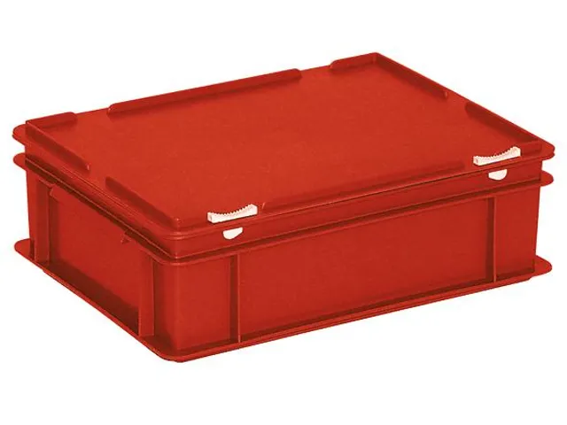 Euronorm Stapelkrat Hxlxb 130X400X300Mm 11L Met Deksel Rood