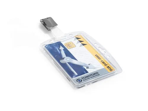 Kaarthouder 54x87mm GESLOTEN met clip voor 1 kaart single pack