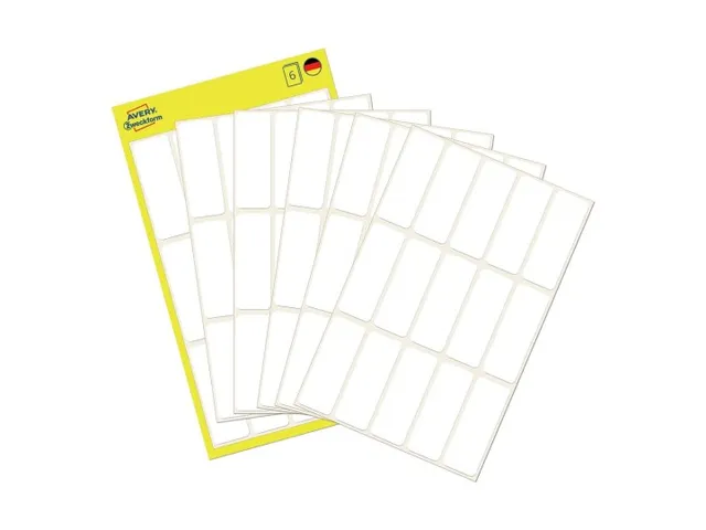 Etiket Avery Zweckform 3076 38x14mm wit 90stuks