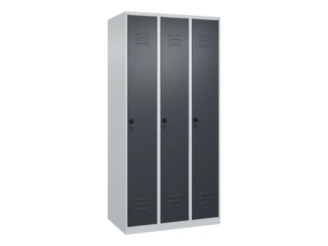 locker,HxBxD 1850x900x500mm,3vak,vak B 300mm,draaigrendel