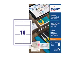 Visitekaart Avery C32011-10 85x54mm 200gr 100 stuks - 1